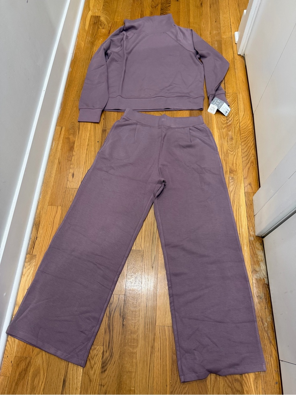 Softies  DreamTech Mock Neck with Pleated Pant Lounge Set